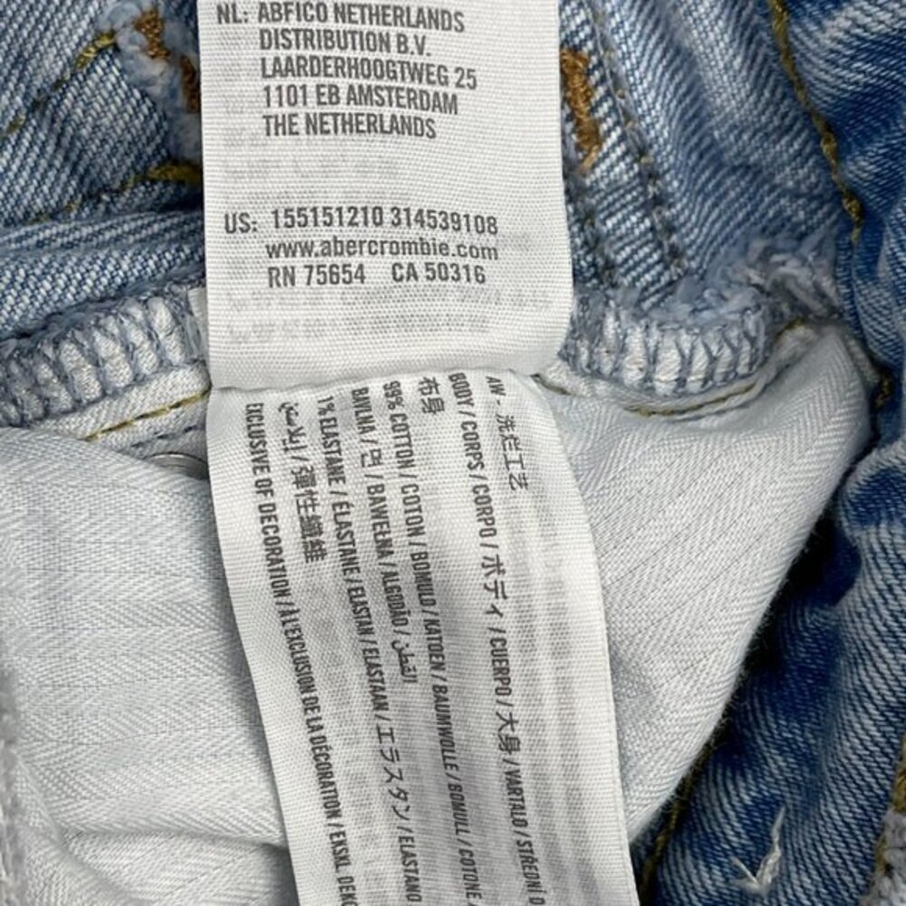 Abercrombie Fitch Ultra High Rise 90s Straight Curve Women 32 14 Vintage Denim - Picture 11 of 13